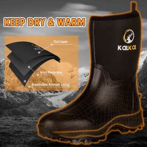 warm rubber boots for gardening