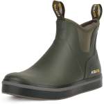 Kalkal Men's Ankle Deck Boots, Waterproof Ankle Rain Boots For Fishing, Hiking, Camping