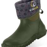 Kalkal Women's Rubber Muds Boots, Lightweight Waterproof Boots for Gardening