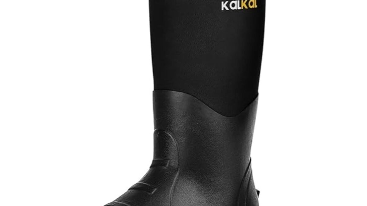 Kalkal Knee High Rubber Boots Winter Work Boots For Farming Ranching Fishing