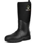 Kalkal Knee High Rubber Boots, Winter Work Boots For Farming Ranching Fishing