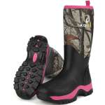 Kalkal Camo Women's Hunting Boots, Neoprene Insulated Rubber Boots For Hunting Farming