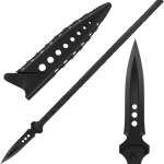 Kalkal Stainless Steel Hunting Spear, Survival Tactical Spear With Secure Sheath