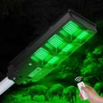 Green Hog Light For Hunting, Solar Powered Motion Activated Hog Feeder Light