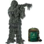 5 Piece Woodland Ghillie Suit, DIY Leaf Suit For Hunting Airsoft Survival Photography