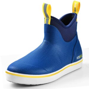 Kalkal men's 6 inch deck boots blue