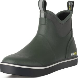 men's deck boots brown green