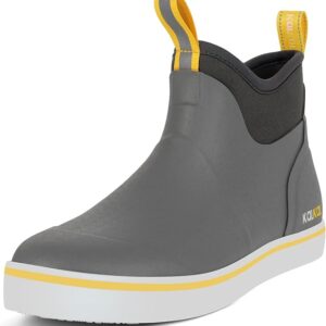 men's deck boots dark grey