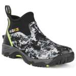 Men's Short Rubber Boots, Waterproof And Insulated Ankle Work Boots Rain Boots With EVA Sole