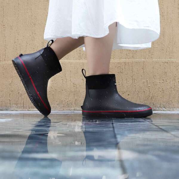 womens black rain boots