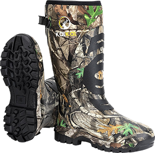 hunt with kalkal hunting boots and knife