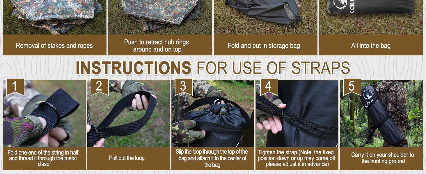 Kalkal hunting blind setup step 2