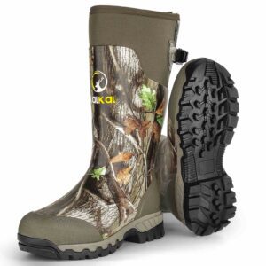 green camo rubber hunting boots