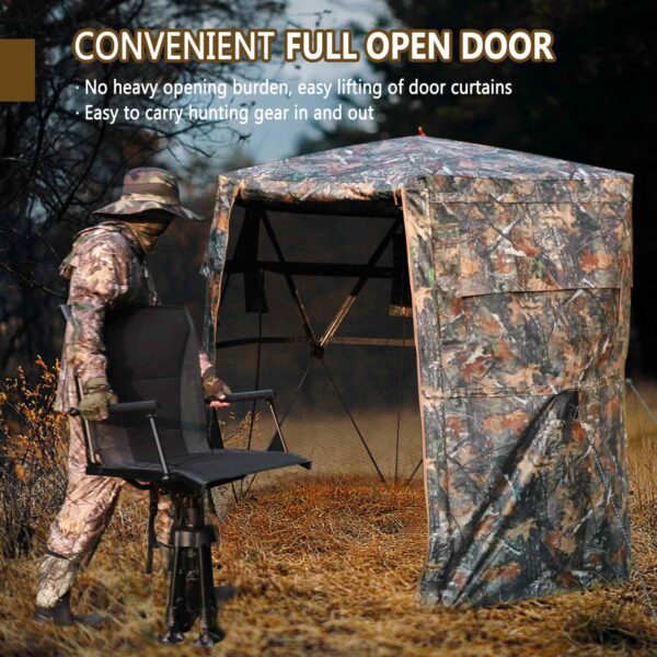 ground blind with large door