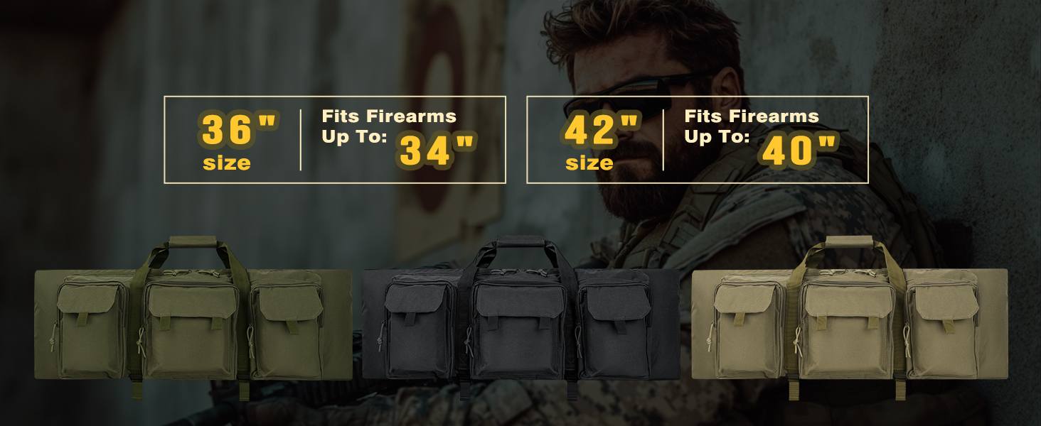 36 inch / 42 inch rifle drag bag