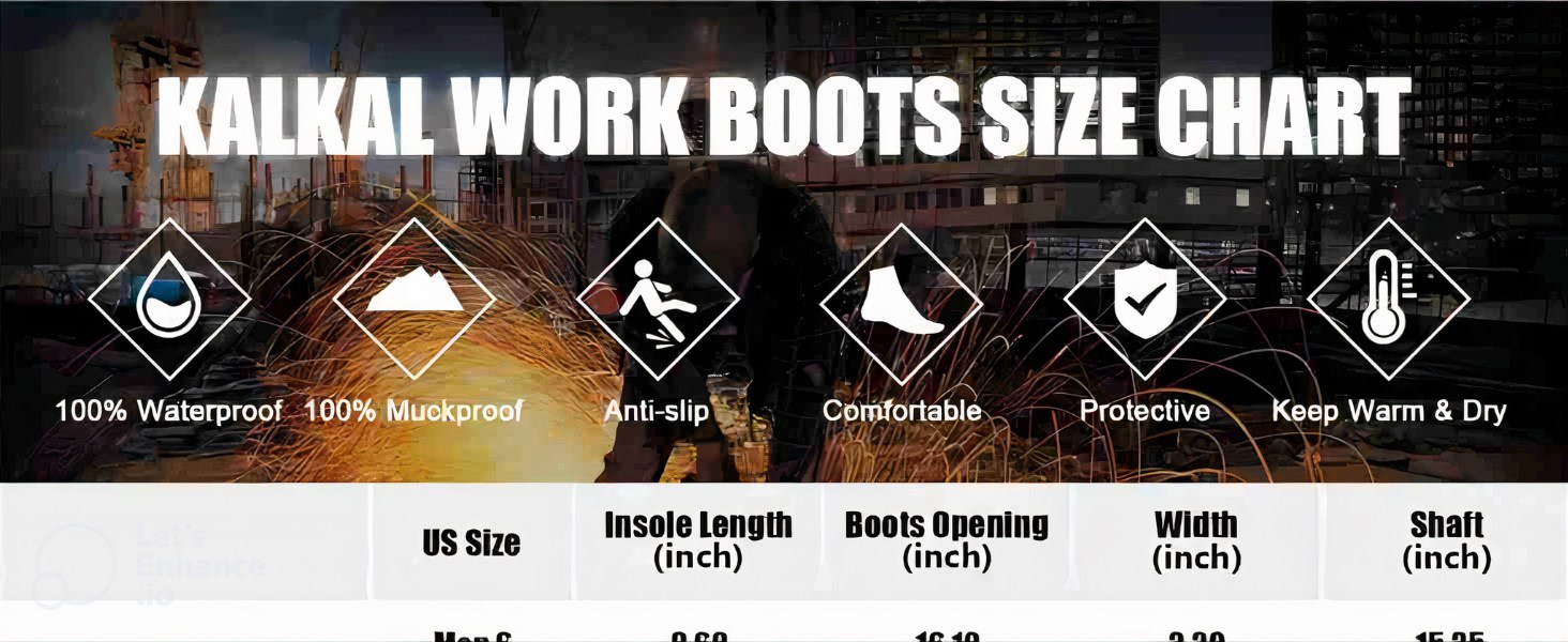 steel toe boots size chart-KK070