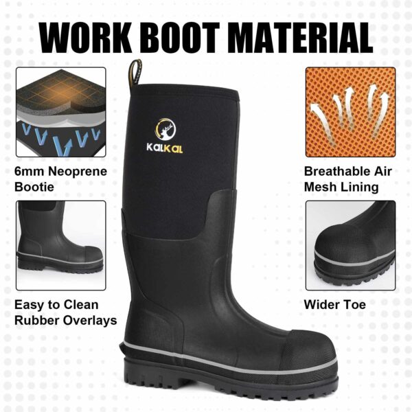 safety toe rubber boots details