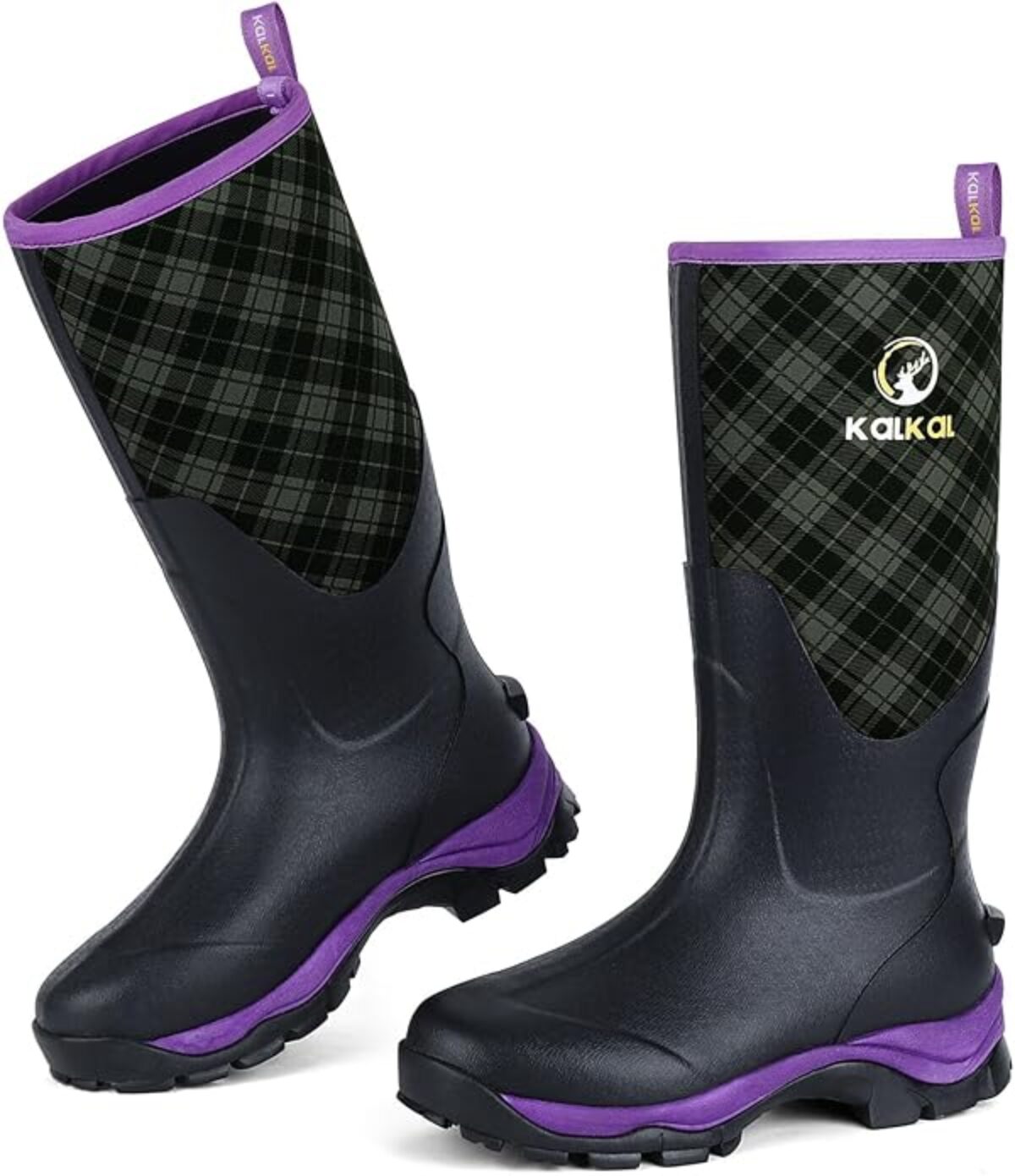 Women s Farm Boots With Arch Support Black Camo Kalkal