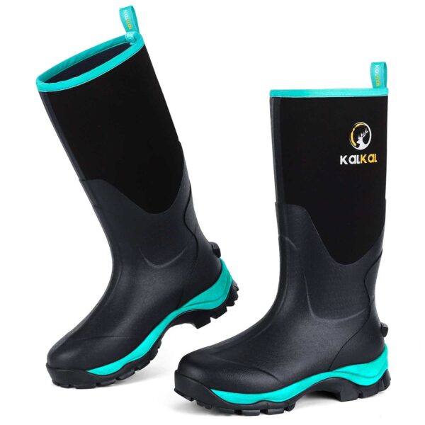 blue rubber boots