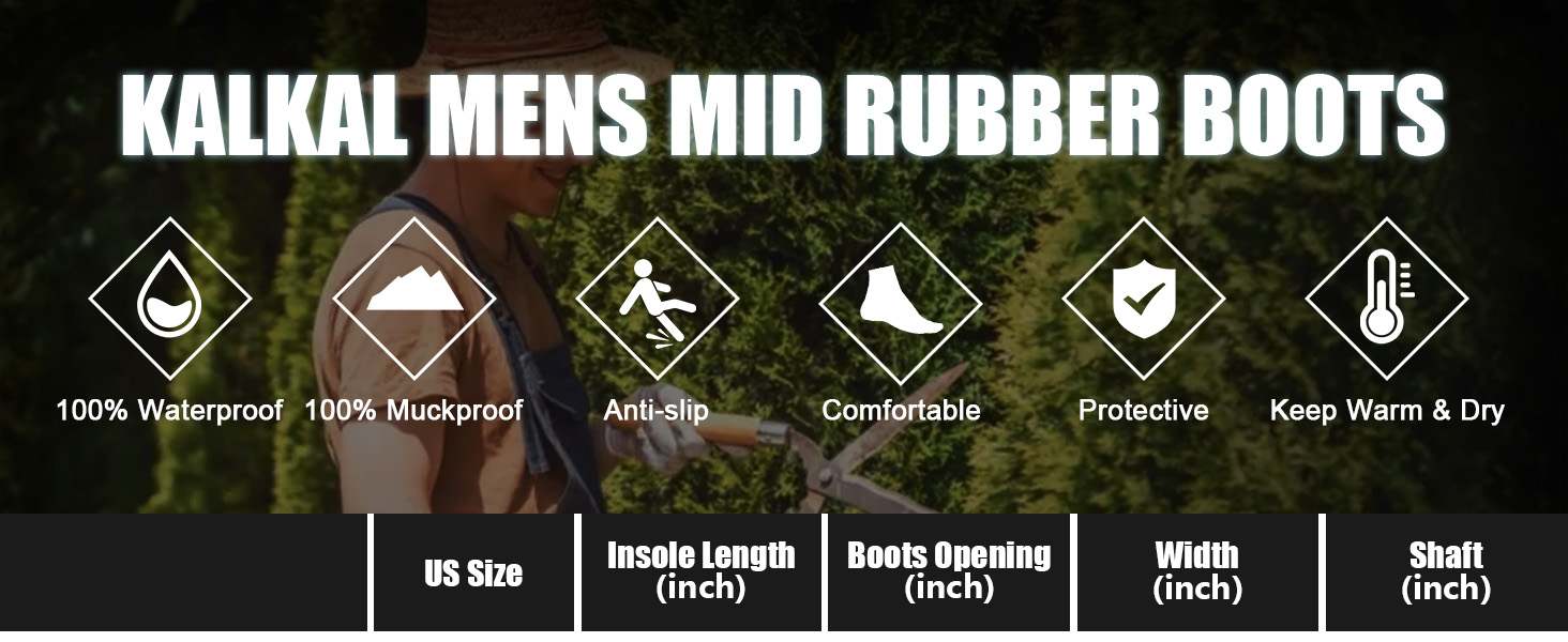 men's farm boots size chart