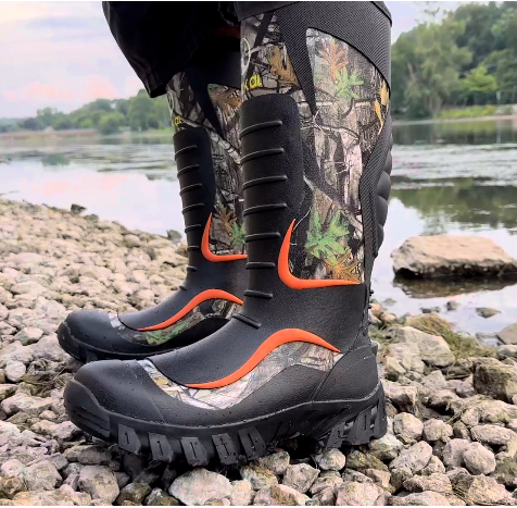 Kalkal camo orange hunting boots