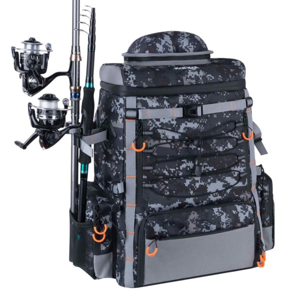 Kalkal fishing backpack with rod holder