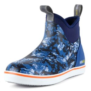 blue camo deck boots