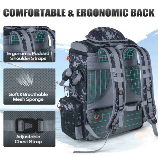 comfortable fishing tackle backpack