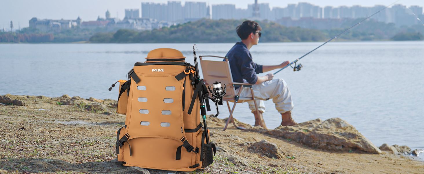 go fishing with Kalkal beach fishing backpack