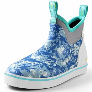 ocean blue camo fishing deck boots