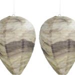 2/4/6 Pack Wasp Nest Decoy, Realistic Gray Paper Fake Hornets Nest For Outdoor Hanging