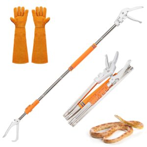 Kalkal snake grabber tool with anti-bite gloves