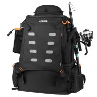 Kalkal fishing backpack with rod holder and cooler